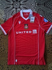 Macron Wrexham AFC Wales 2025/26 Home Menu Football Soccer Jersey Size L NWT