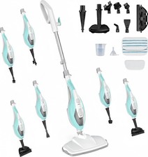 10-in-1 Steam Mop 1550W Detachable Handheld Steam Cleaner Green