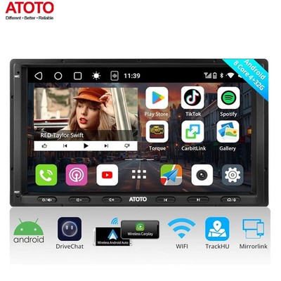 ATOTO S8 Android GPS Car Stereo Double DIN Head-unit 4G+32G Wireless CarPlay AI