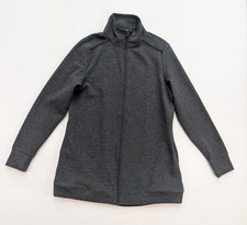 Avia Women's Athletic Jacket Size L 12-14 Gray Full Zip Stretch Gym Work-Out