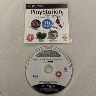 OFFICIAL PLAYSTATION MAGAZINE UK ISSUE 39 BLUE RAY DEMO COVER PS3 PLAYSTATION 3