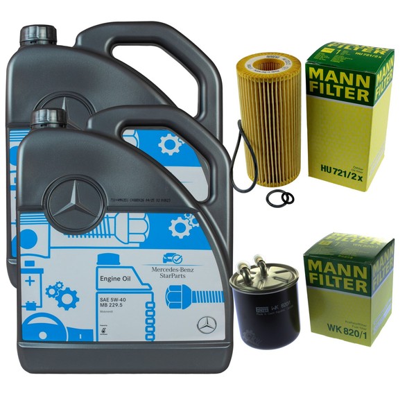 Inspektionspaket 10L MB 5W-40 229.5 FüR Mercedes S211 E 320 T CDI W211 W220 S-image