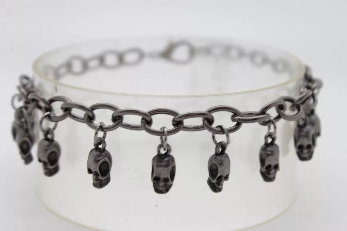 Black metal sale anklet