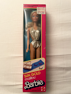 #ad VINTAGE 1983 SUN GOLD MALIBU BARBIE DOLL MATTEL NEW IN ORIGINAL BOX # 1067 $57.72
