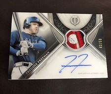 2017 TOPPS TRIBUTE FREDDIE FREEMAN AUTO AUTOGRAPH RELIC  PATCH 43/50 NICE
