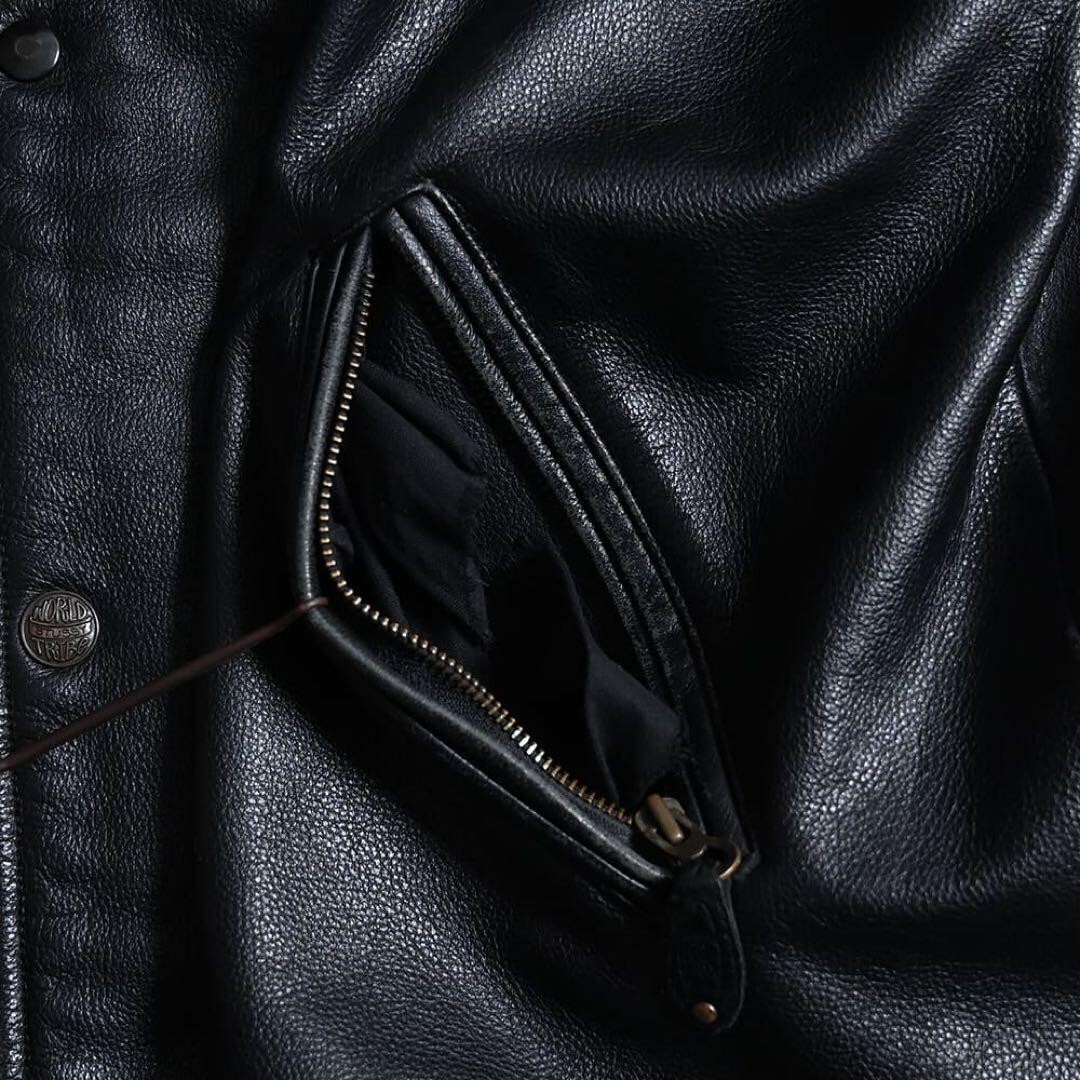 Stussy 90s Leather Car Coat Vintage Black Snap Button Issue Stussy 90s Leather Car Coat Vintage Black Snap Button Issue