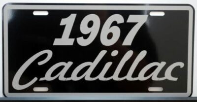 1967 67 CADDY METAL LICENSE PLATE FITS CADILLAC ELDORADO COUPE DEVILLE FLEETWOOD