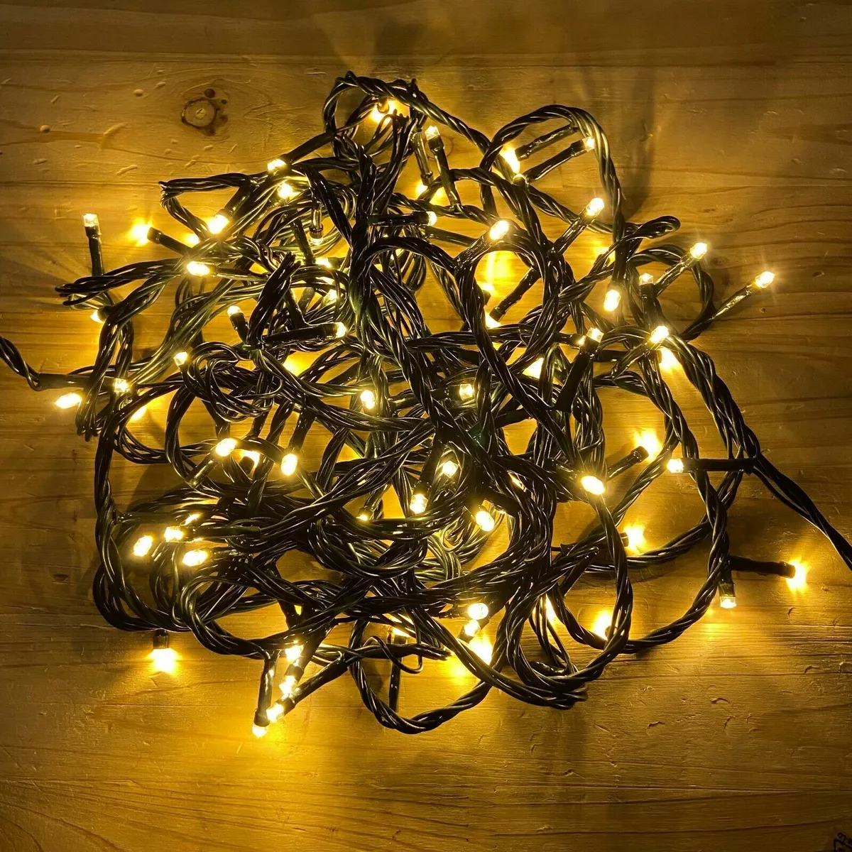 100 LED Lichterkette 9 Meter Innen Außen Warmweiß Weihnachten Outdoor Strom  Baum