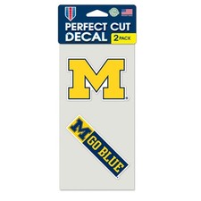 Michigan Wolverines Wincraft NCAA 4x8 2pc Decal Set FREE SHIP