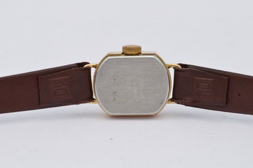 RUHLA DAMEN UHR 15MM HANDAUFZUG STAHL VERGOLDET VINTAGE RAR MIT LEDER BAND 2 - Bild 8 von 8