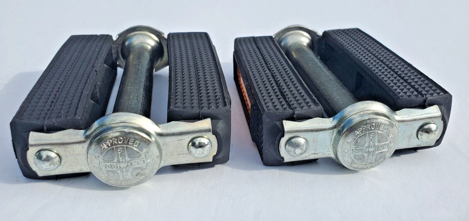 Nuevo de Lote Antiguo Schwinn Stingray Krate Fastback Bloque Pedales Bicicleta 1/2" Manta Ray Naranja Foto 2 de 4