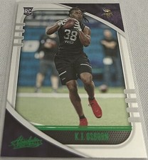 2020 Absolute Football K.J. Osborn Minnesota Vikings Green Foil Rookie #169