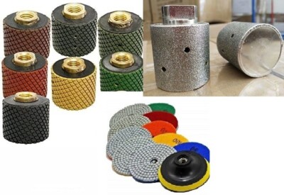 2'' Zero Tolerance grinding Polishing Drum 80 stone quartz granite marble buffer