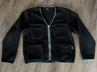 Stussy Polar Fleece Cardigan Size XL Pre Owned 2021 Black | eBay Stussy Polar Fleece Cardigan Size XL Pre Owned 2021 Black | eBay