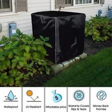 Air Conditioner Cover Protector for A/C Outdoor Heavy Duty 34" x 34" x 30 Black