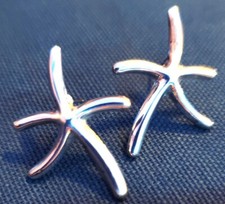 Lovely Silver-Tone Star Earrings