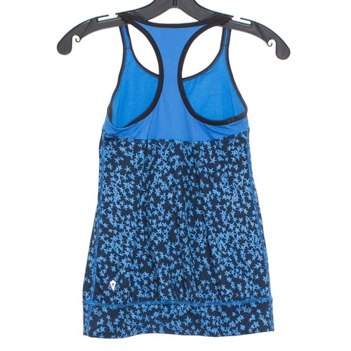 Ivivva Girls Tank Top Built In Bra Racerback Star Activewear Blue Size 12 CP - Picture 5 of 5