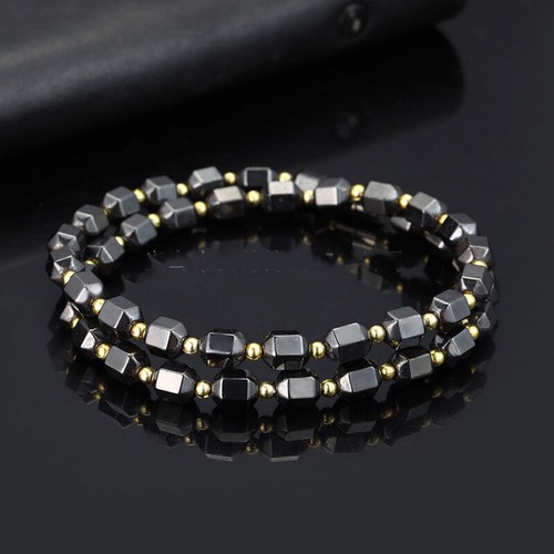 Magnetic Hematite Beaded Necklace Therapy Arthritis Healthy Pain Relief Gift New - Picture 10 of 24