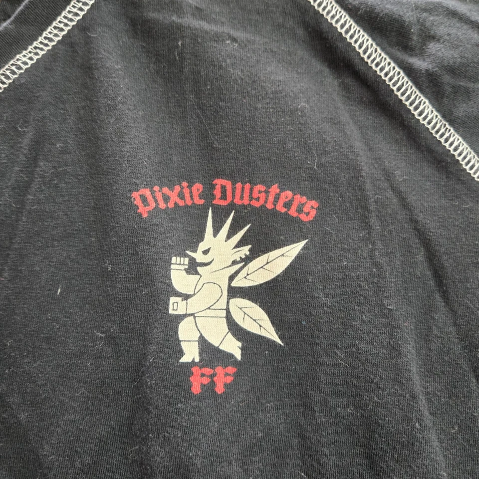 Disney Pixie Dusters Women Top XL Black Shirt Her Universe Logo Graphic V Neck - Image 4 of 4