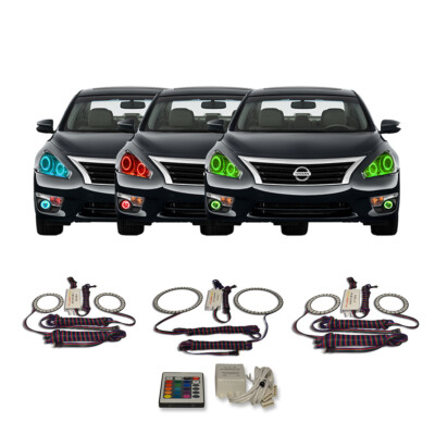 RGB Multi Color IR Headlight & Fog Light Halo kit for Nissan Altima 13-15