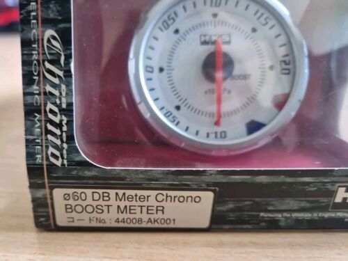 NEW HKS DB CHRONO METER GAUGE WHITE 44008-AK001 TURBO BOOST CAMP 2 60MM - Picture 2 of 6