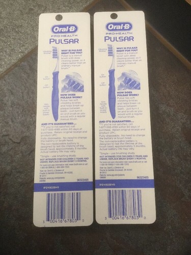 ORAL B PULSAR PRO*HEALTH SOFT OR MEDIUM VALUE PACK (4)2 PACKS = 8 TOOTHBRUSHES - Picture 6 of 7