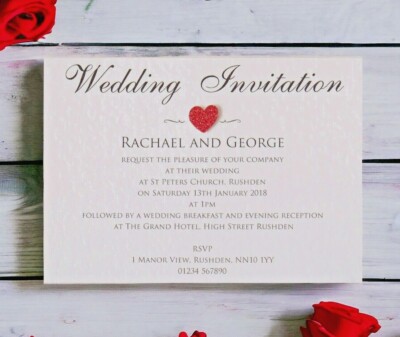 50 Hochzeitseinladungen / Abend Empfang Partyeinladungen personalisierte Umschläge