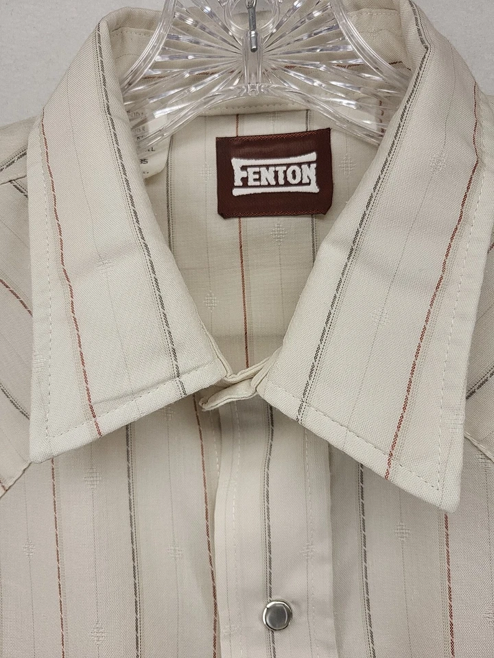 CAMISA FENTON HOMBRE GRANDE BRONCEADA COLA EXTRA LARGA PERLA BROCHE DE PRESIÓN BOLSILLOS DOBLES WESTERN Foto 2 de 4