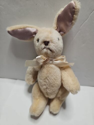 Jointed 6" Tiny Bunny Rabbit Stuffed Animal Plush Toy Beige Lawton Doll Company - Picture 2 of 10
