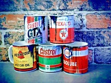 retro mug vintage distressed effect oil can effect fathers day gift