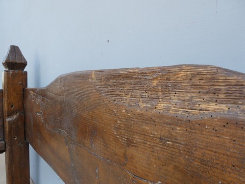 Letto matrimoniale rustico in legno massello, primi '900! - Foto 11 di 12