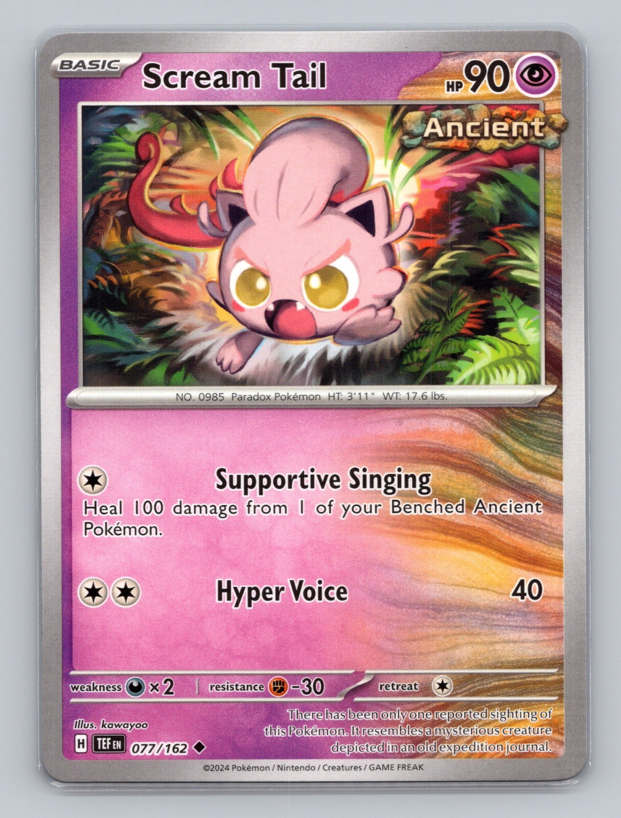 Scream Tail 77/162 Temporal Forces Uncommon TEF EN Pokemon Card Scarlet & Violet