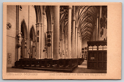 c1960s Sudi Side Aisle View of the Main Nave Ulma D. Munster Vintage Postcard