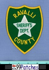 RAVALLI COUNTY SHERIFF MONTANA Police Shoulder Patch WHITE STAR 6C
