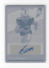 JULIAN FLEMING 2021 LEAF MEMORIES AUTOGRAPH PRINTING PLATE 1/1 OHIO STATE U!