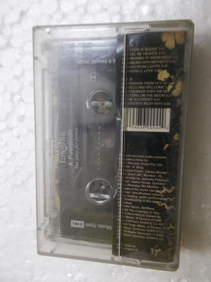 ENIGMA A POSTERIORI 2006 RARE orig CASSETTE TAPE INDIA indian - Image 3 of 4