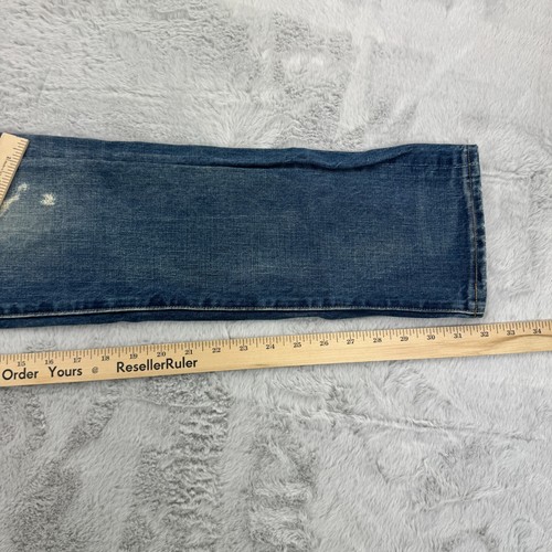 Levi's Made & Crafted Jeans Mens 31 x 32 Blue Selvedge Distressed Tack Slim - Picture 13 of 14
