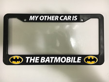 My Other Car Is The Bat Mobile Batman Joker Robin Black License Plate Frame New