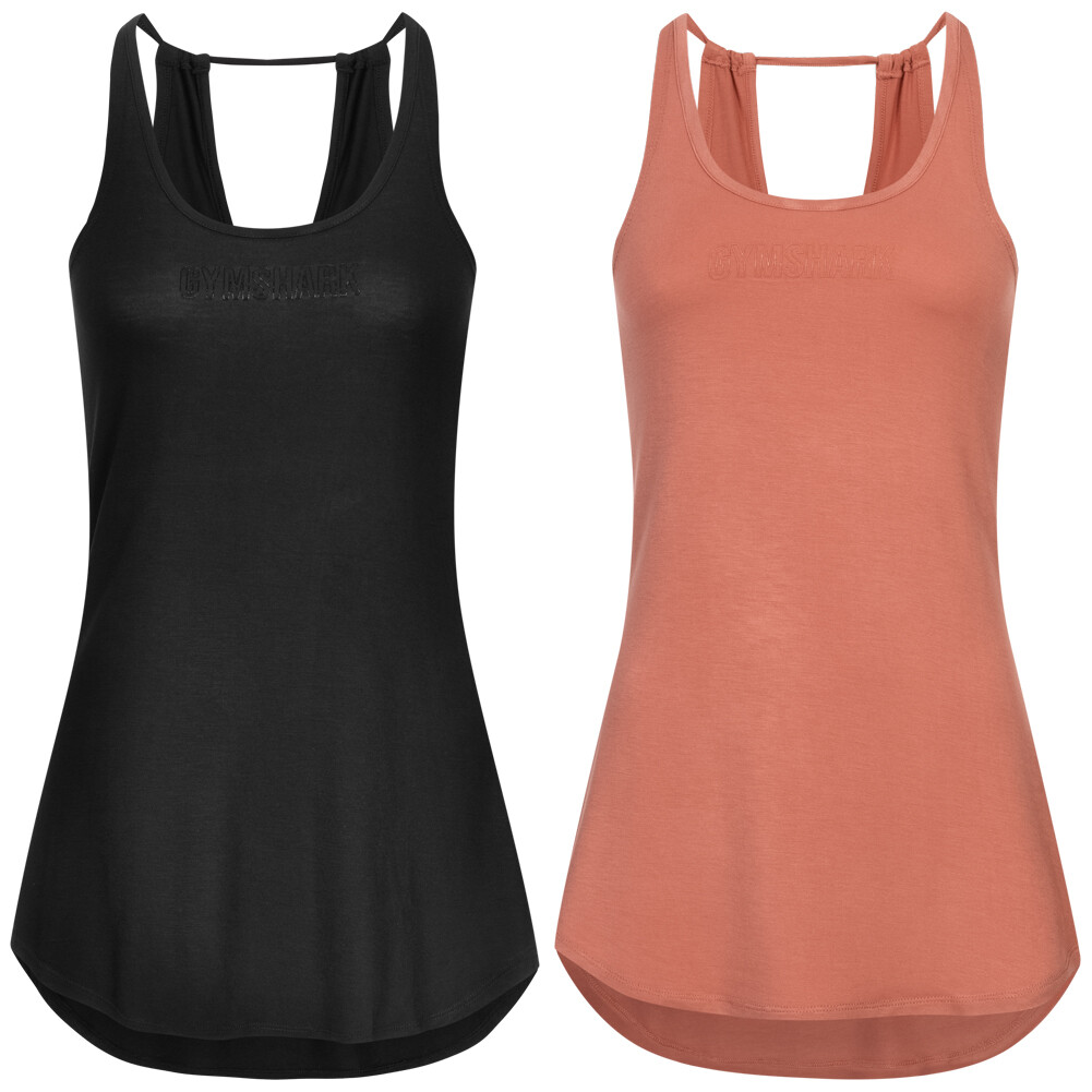 Gymshark Studio Damen Mode Fitness Sport Tank-Top GLVT3692 schwarz