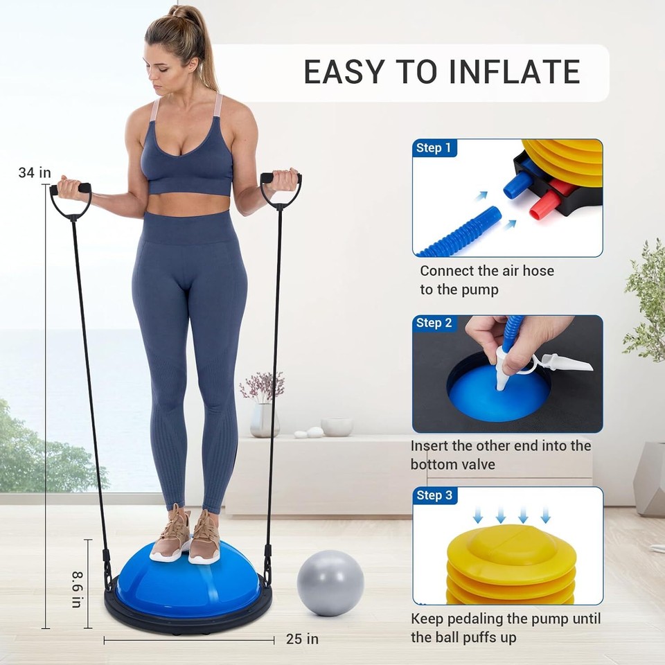 For Half Balance Ball Exercise Trainer Half Yoga Ball Trainer 25 EBay for-half-balance-ball-exercise-trainer-half-yoga-ball-trainer-25-ebay