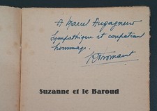 Envoi à Augagneur Dédicace Thomasset René Bled Suzanne et le Baroud Ed. E.B 1947