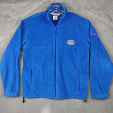 University Florida Gators Jacket Men Medium Blue Fleece Full Zip NCAA Columbia