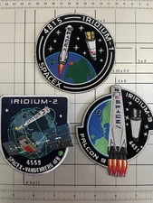 Authentic SPACEX Employee Serial Numbered Iridium 1 thru 7 Mission Patch