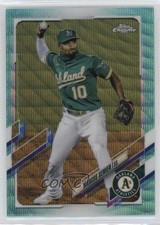 2021 Topps Chrome Aqua Wave Refractor 128/199 Marcus Semien #8 13tm