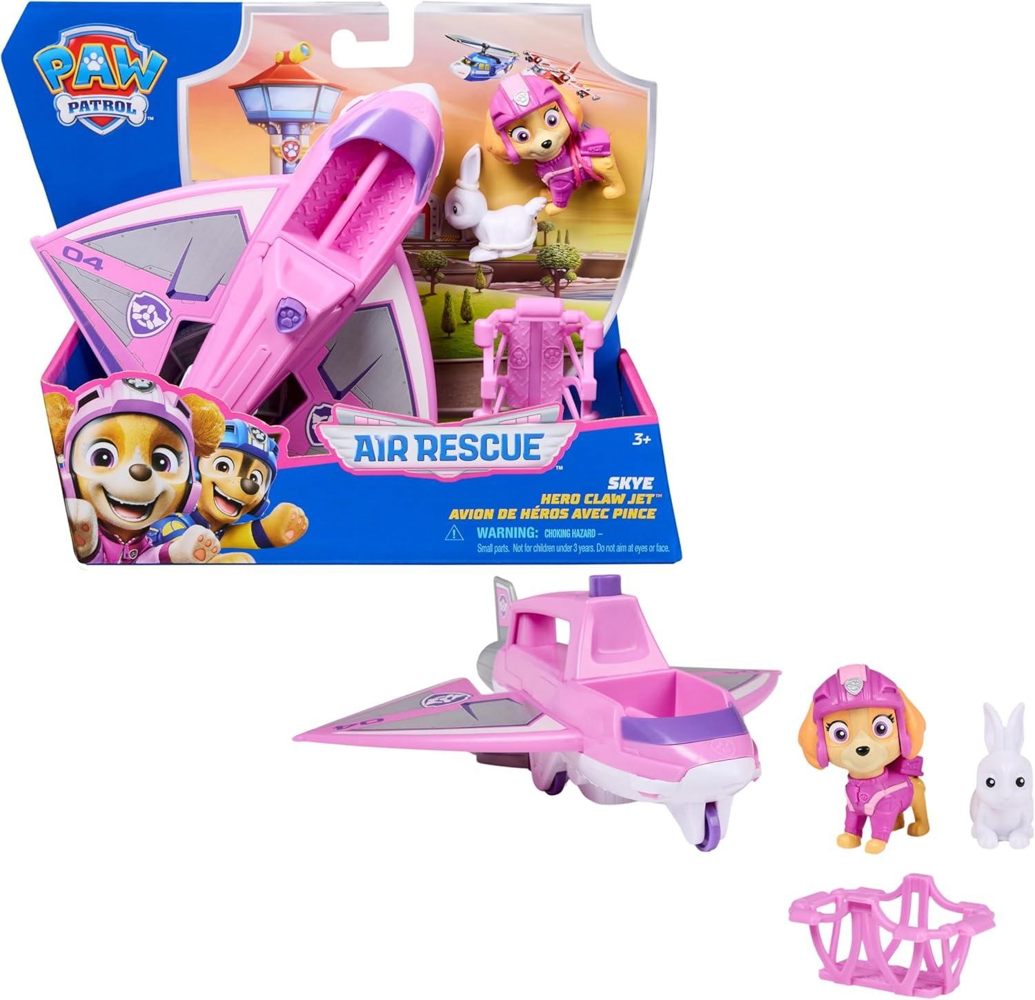 Paw Patrol Air Rescue Jet Aereo con Personaggio Skye e coniglietto Pince - Gioco