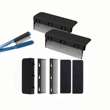 Flat Iron Comb Attachment 2 Sets, Removable Hair Straightener Comb, The Comb ...