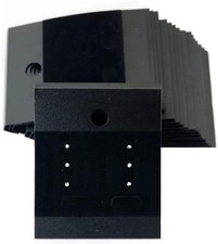 100 Pcs Earring Display Cards 1.7x 2inch Black Velvet Plastic