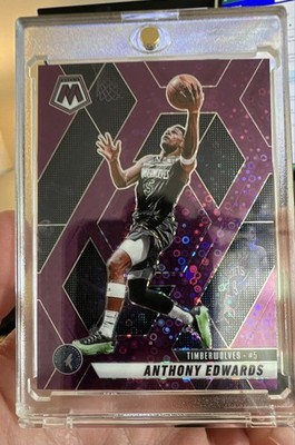 2024-25 Panini Mosaic - Anthony Edwards #36 Fast Break Purple Mosaic Prizm 50/50