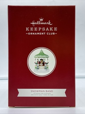 Hallmark Keepsake Ornament 2020 KOC Club Snowman Band Gazebo Magic Sound