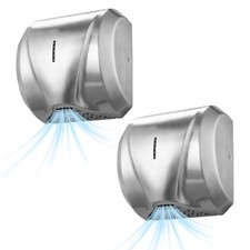Uimoso Automatic 1800W Stainless Steel Hand Dryer for Bathrooms, Pack of 2